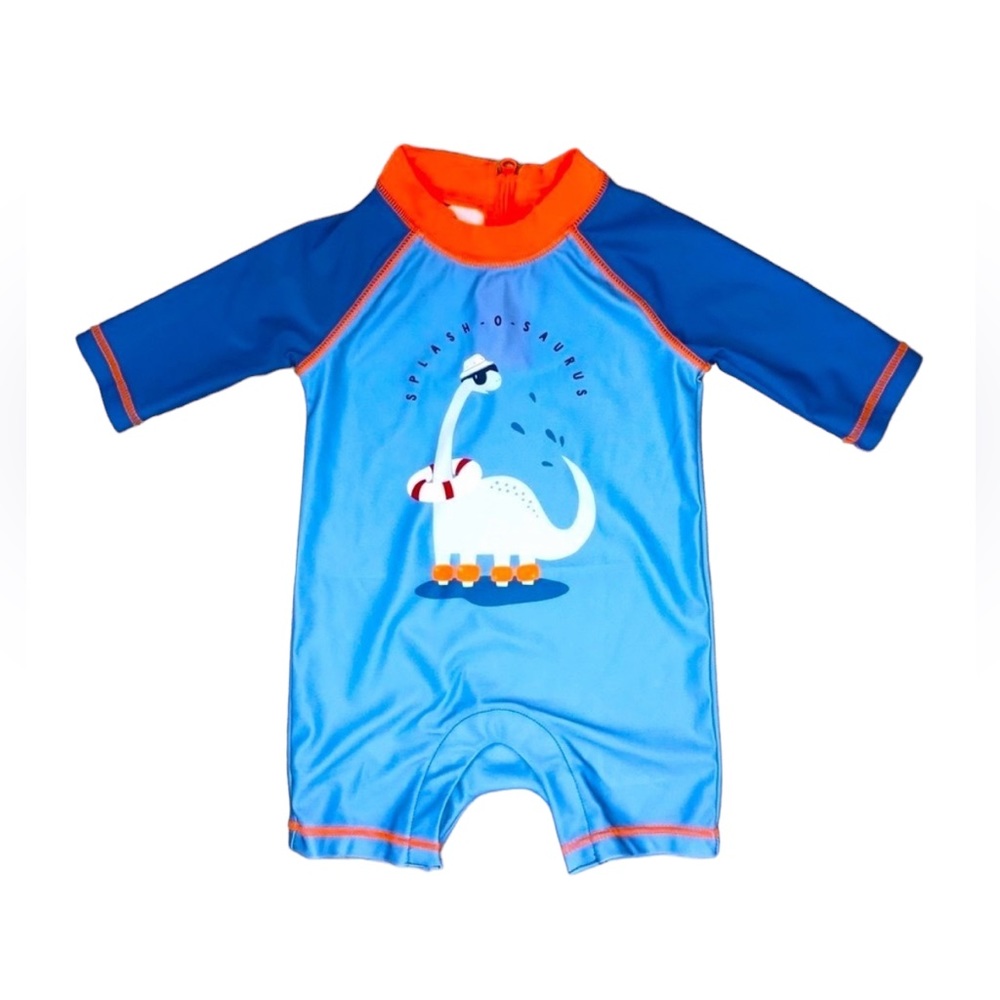 Dinosaur Rashguard One Piece Swimsuit 6-12 Months